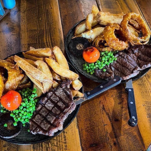 Two steak specials at The Mill Tavern, Hebburn